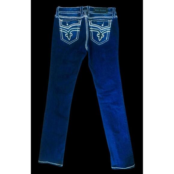 Rock Revivals Dark Wash "Kai" Straight Leg Jeans In Like New Condition, No Flaws - Picture 3 of 9